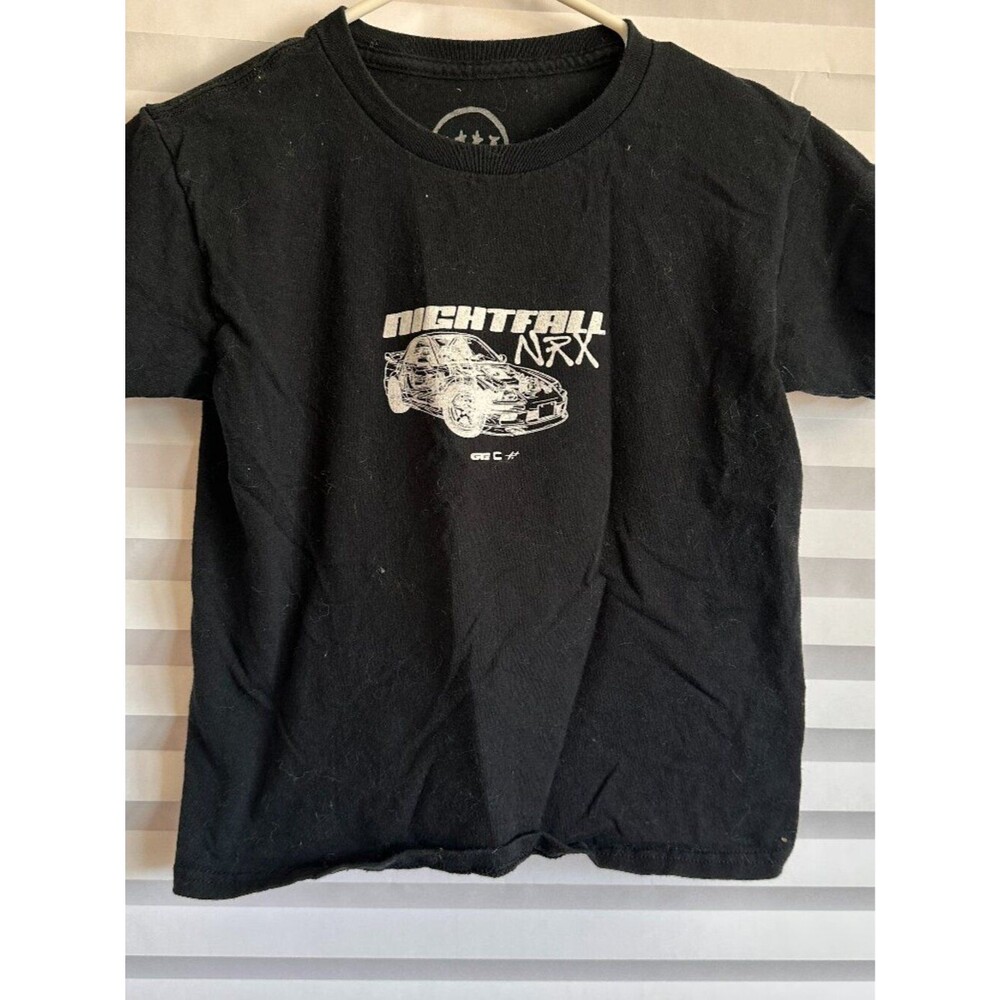 Night Fall NRX Boys Black Graphic Tee Shirt Size Small S